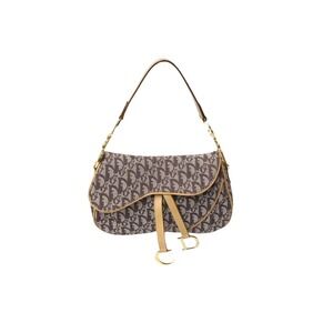 Christian Dior Trotter Double Saddle Brown One Shoulder Hobo Bag RU